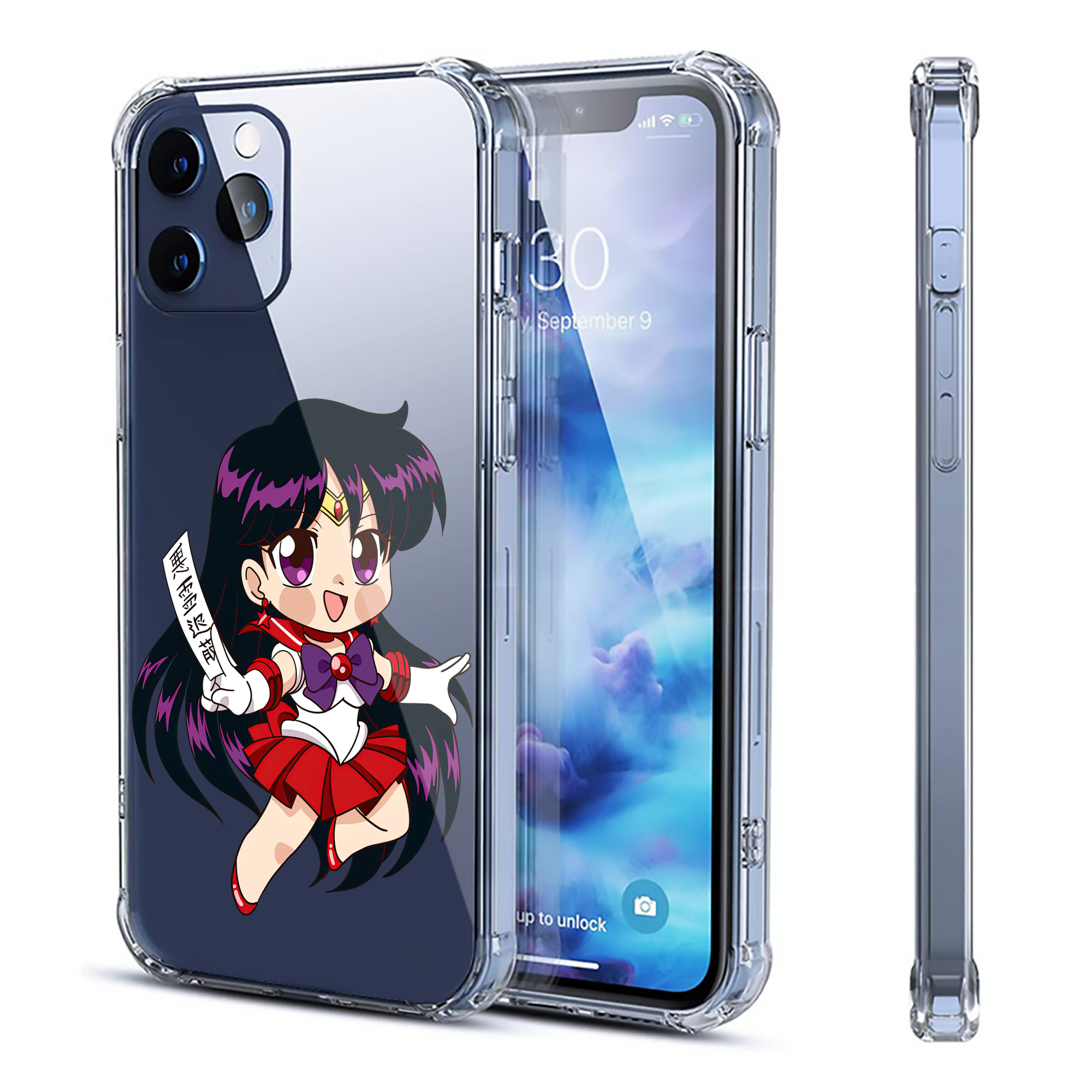 （画像用） 美少女戦士セーラームーン 火野レイ ひの レイ Sailor Moon Hino Rei （セーラーマーズ,Sailor Mars） 【iPhone 12シリーズ対応】透明スマホケース（クリアソフトケース）